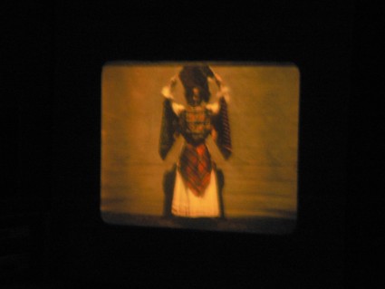 Woman Draped in Patterned Handkerchiefs